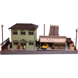 Showa-Era Scenery: Behind the Station-Post Office and Matsukawa Taxi (Taxi Attached): Keichu Matsuo, Diorama Art work, 1:80 Scale, Scenery No. 19