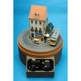 Lisbon Tram Street Corner Diorama B: Ikeda Modeling - Diorama art work - 1:150 Scale - 6.5mm N Narrow Gauge