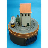 Lisbon Tram Street Corner Diorama B: Ikeda Modeling - Diorama art work - 1:150 Scale - 6.5mm N Narrow Gauge