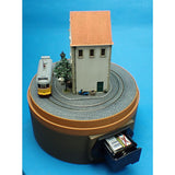 Lisbon Tram Street Corner Diorama B: Ikeda Modeling - Diorama art work - 1:150 Scale - 6.5mm N Narrow Gauge
