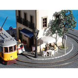 Lisbon Tram Street Corner Diorama B: Ikeda Modeling - Diorama art work - 1:150 Scale - 6.5mm N Narrow Gauge