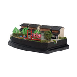 A pleasant stroll along the riverbank, with the refreshing breeze through the willows in their spring green hues: "Nostalgia for Kyoto"-Pre-painted, Ready-to-Display Model-1:150 Scale