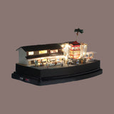 Enjoying the Gion Festival's Yoiyama at a leisurely pace at the Hoko-machi community hall: "Nostalgia for Kyoto"-Pre-painted, Ready-to-Display Model-1:150 Scale