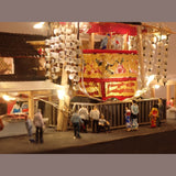 Enjoying the Gion Festival's Yoiyama at a leisurely pace at the Hoko-machi community hall: "Nostalgia for Kyoto"-Pre-painted, Ready-to-Display Model-1:150 Scale