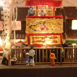 Enjoying the Gion Festival's Yoiyama at a leisurely pace at the Hoko-machi community hall: "Nostalgia for Kyoto"-Pre-painted, Ready-to-Display Model-1:150 Scale