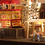 Enjoying the Gion Festival's Yoiyama at a leisurely pace at the Hoko-machi community hall: "Nostalgia for Kyoto"-Pre-painted, Ready-to-Display Model-1:150 Scale