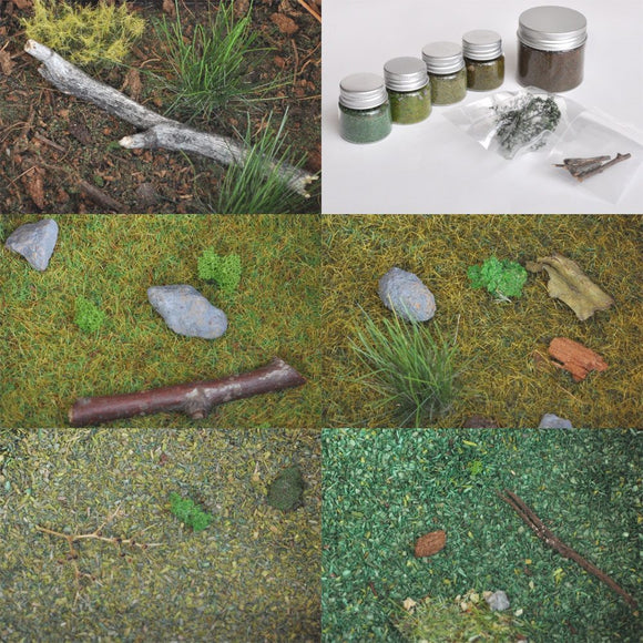 Real Ground Materials Summer Set of 5 Ground Powders : Accessories for Landscapes Materials 1:35-50 PSM001