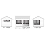 Window and door set for building, wooden, A-D: Almodel unpainted kit N(1:150) A5004