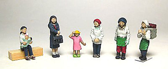 Doll Set B [Various Women] 6 pieces : Almodel Finished product set HO (1:87) B5010