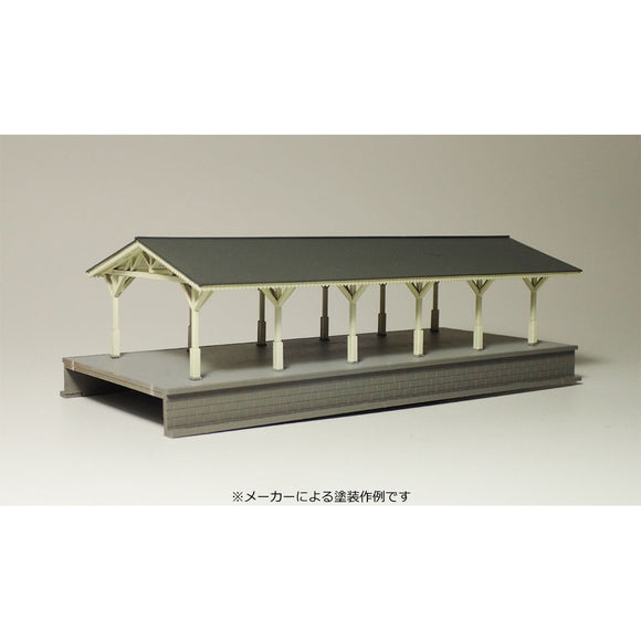 Modelo] Plataforma grande estilo Meiji (extremo del cobertizo): IORI Workshop Kit sin pintar N (1:150) 213
