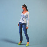 Town Girl : Aurora Model Unpainted Kit 1:32 Scale Sk-022