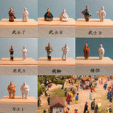 People of Edo Period Set B : Aurora Model Unpainted Kit 1:144-1:150 Ht-002