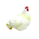 Miniatureplanet White Leghorn chicken (female and chick) : EIKOH, non-scale 72256.