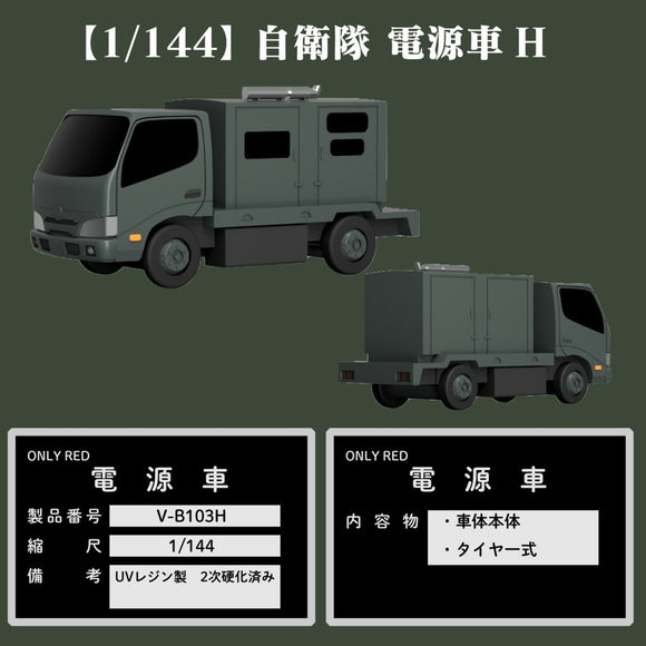 3001 Self-Defense Force Ground Power Car H: SOLO ROJO Kit sin pintar 1:144
