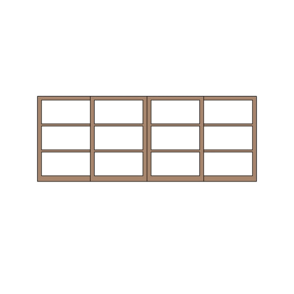 Two Window 14type 39.5 x 15.5mm 1 Set (4pcs): Classic Story Kit sin pintar HO (1:87) PAS-0003-14