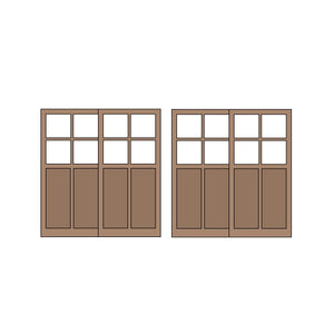 1-way Door 05type 19 x 20.5mm 2sets(4pcs) : Classic Story Unpainted Kit HO(1:87) PAS-0005-05