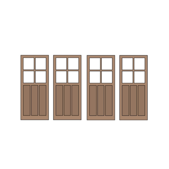 Half Doors 06type 8.75 x 20.5mm 4sets (4pcs) : Classic Story Unpainted Kit HO(1:87) PAS-0006-06