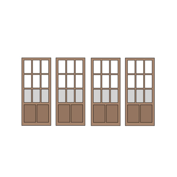 Half Doors 11type 8.75 x 20.5mm 4sets (4pcs) : Classic Story Unpainted Kit HO(1:87) PAS-0006-11