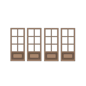 Half Doors 13type 8.75 x 20.5mm 4sets (4 pieces) : Classic Story Unpainted Kit HO(1:87) PAS-0006-13