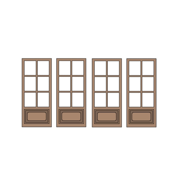 Half Doors 13type 8.75 x 20.5mm 4sets (4 pieces) : Classic Story Unpainted Kit HO(1:87) PAS-0006-13
