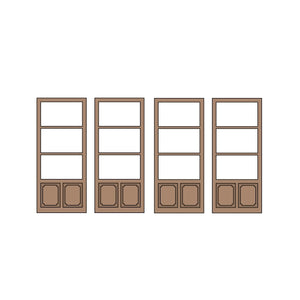 Half Doors 14type 8.75 x 20.5mm 4sets (4 pieces) : Classic Story Unpainted Kit HO(1:87) PAS-0006-14