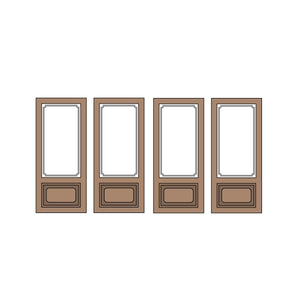 Half Doors 15type 8.75 x 20.5mm 4sets (4pcs) : Classic Story Unpainted Kit HO(1:87) PAS-0006-15