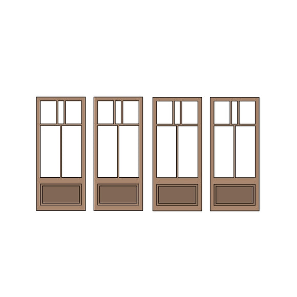 Half Doors 17type 8.75 x 20.5mm 4sets (4 pieces) : Classic Story Unpainted Kit HO (1:87) PAS-0006-17