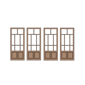Half Doors 18type 8.75 x 20.5mm 4sets (4 pieces) : Classic Story Unpainted Kit HO(1:87) PAS-0006-18