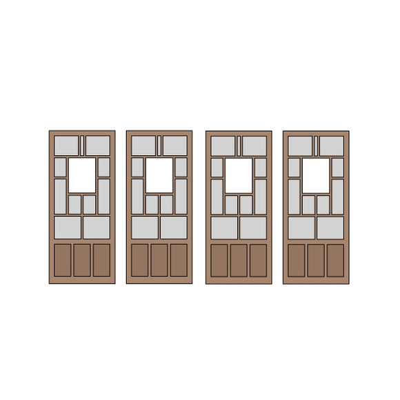 Half Doors 19type 8.75 x 20.5mm 4sets (4pcs) : Classic Story Unpainted Kit HO(1:87) PAS-0006-19