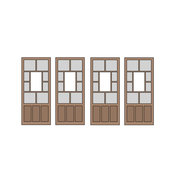 Half Doors 20type 8.75 x 20.5mm 4sets (4pcs) : Classic Story Unpainted Kit HO(1:87) PAS-0006-20