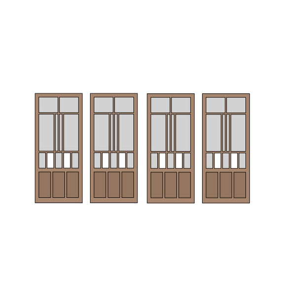 Half Doors 22type 8.75 x 20.5mm 4sets (4pcs) : Classic Story Unpainted Kit HO(1:87) PAS-0006-22
