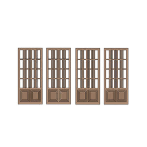 Medias puertas 23 tipo 8,75 x 20,5 mm 4 juegos (4 piezas): Classic Story Kit sin pintar HO (1:87) PAS-0006-23