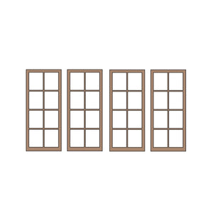 Half Doors 24type 8.75 x 20.5mm 4sets (4pcs) : Classic Story Unpainted Kit HO(1:87) PAS-0006-24