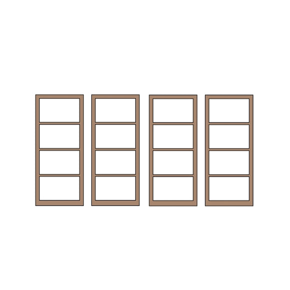 Half Doors 26type 8.75 x 20.5mm 4sets (4pcs) : Classic Story Unpainted Kit HO(1:87) PAS-0006-26