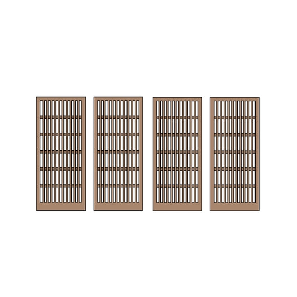 Medias puertas 30 tipo 8,75 x 20,5 mm 4 juegos (4 piezas): Classic Story Kit sin pintar HO (1:87) PAS-0006-30