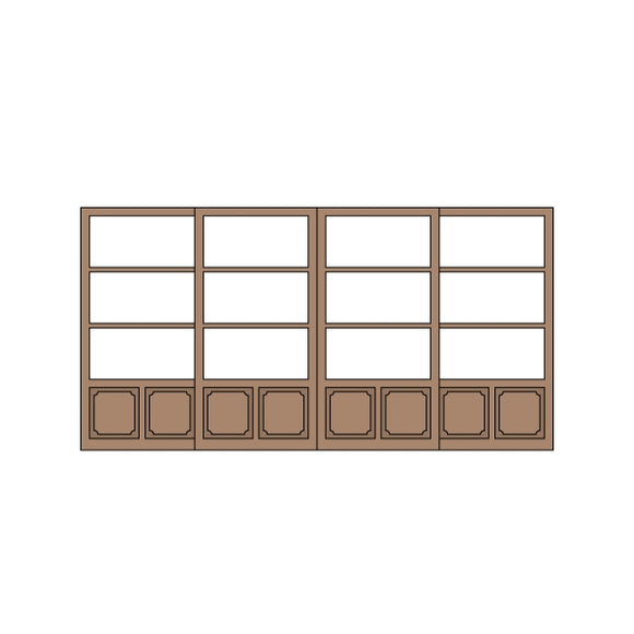 Puertas dobles 14 tipo 39,5 x 20,5 mm 1 juego (4 piezas): Classic Story Kit sin pintar HO (1:87) PAS-0007-14