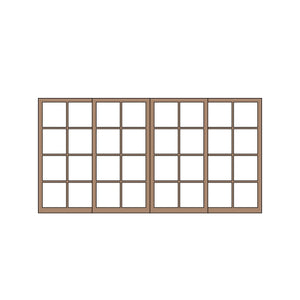 Puertas dobles 24 tipos 39,5 x 20,5 mm 1 juego (4 piezas): Classic Story Kit sin pintar HO (1:87) PAS-0007-24