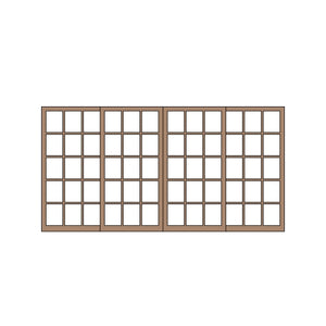 双门 25 型 39.5 x 20.5mm 1 套（4 件）：经典故事未上漆套件 HO (1:87) PAS-0007-25