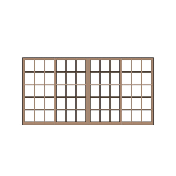 Puertas dobles 25 tipo 39,5 x 20,5 mm 1 juego (4 piezas): Classic Story Kit sin pintar HO (1:87) PAS-0007-25