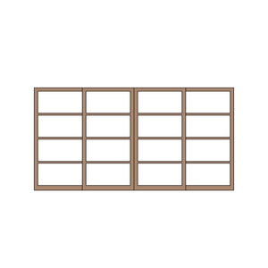 Double Doors 26type 39.5 x 20.5mm 1 set (4 pieces) : Classic Story Unpainted Kit HO (1:87) PAS-0007-26