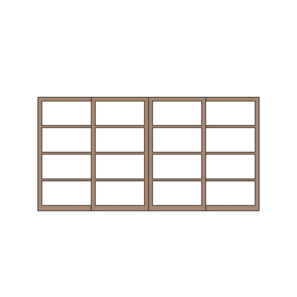 Puertas dobles 26 tipo 39,5 x 20,5 mm 1 juego (4 piezas): Classic Story Kit sin pintar HO (1:87) PAS-0007-26