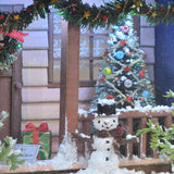 前门前的圣诞快乐雪人<red house>画幅：Nobuko Kameda，彩绘，无比例</red>