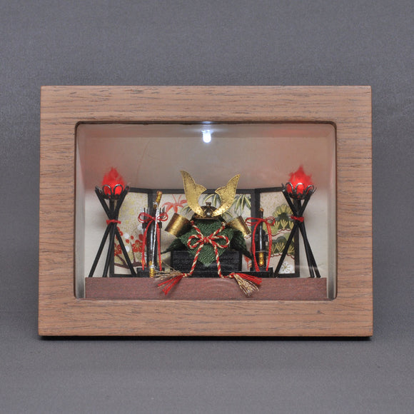 Miniature Boys' Festival Decorations: May Festival Dolls - Kabuto - In Frame : Nobuko Kameda Complete Painting Non-scale
