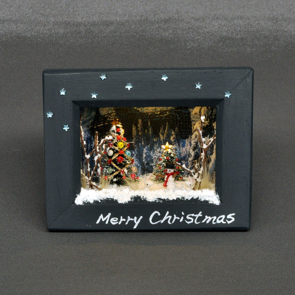 Happy Christmas - Starry Picture Frame <Two Trees> In-frame : Nobuko Kameda Finished product version Non-scale