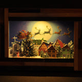 Happy Christmas - Mosaic Picture Frame - 'Father Christmas has come to town' In-frame : Nobuko Kameda Finished product version Non-scale