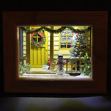 Happy Christmas Snowman in front of the entrance <Yellow House> In-frame: Nobuko Kameda, painted, non-scale