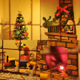 Happy Christmas - The Fireplace Room - Red Window Frame - In Frame : Nobuko Kameda Finished product set - Non-scale