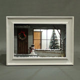 Snowy Christmas "The Blue House" in frame : Nobuko Kameda, painted, non-scale