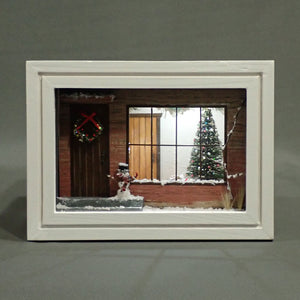 Snowy Christmas "Red House" in frame : Nobuko Kameda Finished product version Non-scale