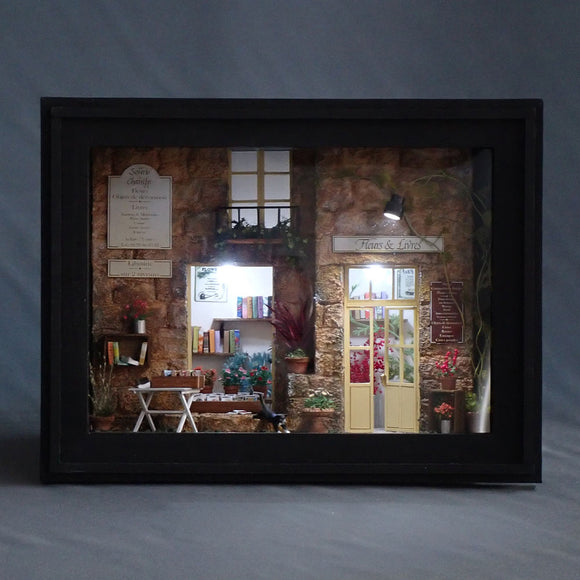 Book and Flower Shop : Nobuko Kameda, Diorama art work Non-scale
